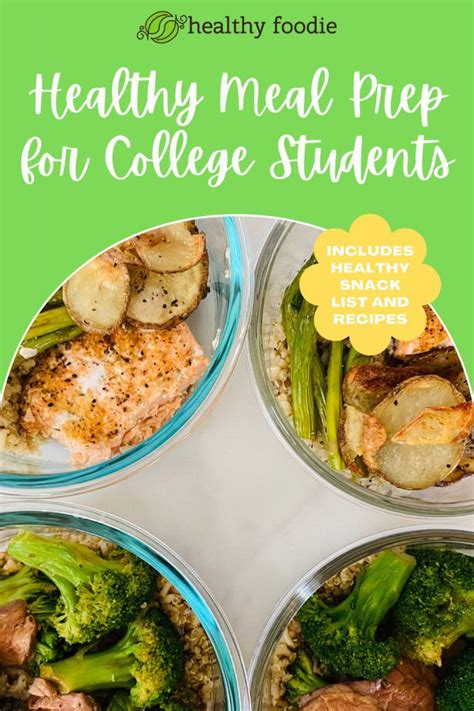 meal prep for college students | Healthy college meals, College healthy