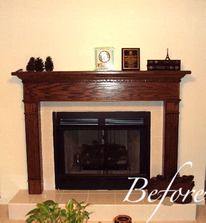 Inspirations by D: How to Re-Paint Oak Mantel