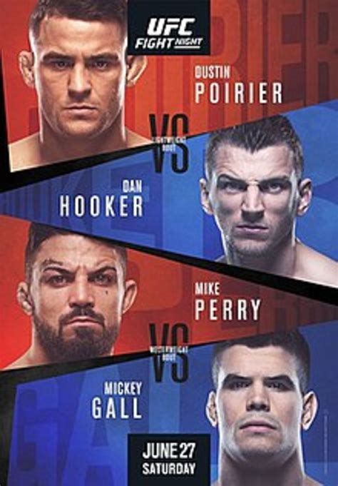 Ufc On Espn 12 Poirier Vs Hooker Fight Card On June 27 Ufc And Mma News