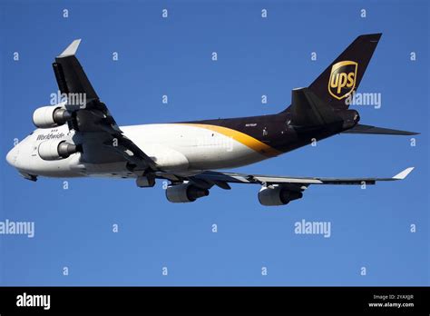ups   departing anchorage stock photo alamy