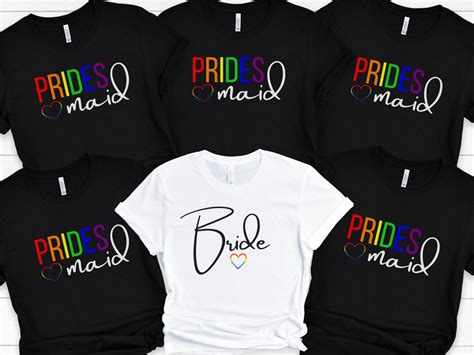 Bride Bridesmaid Shirts Pride Tribe Lesbian Bachelorette Party Bridesmaid Gift Lesbian