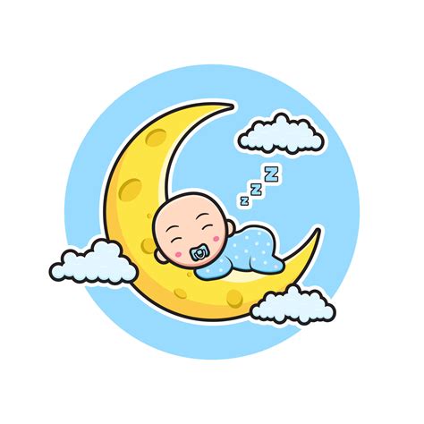 Cute Cartoon Baby Sleeping