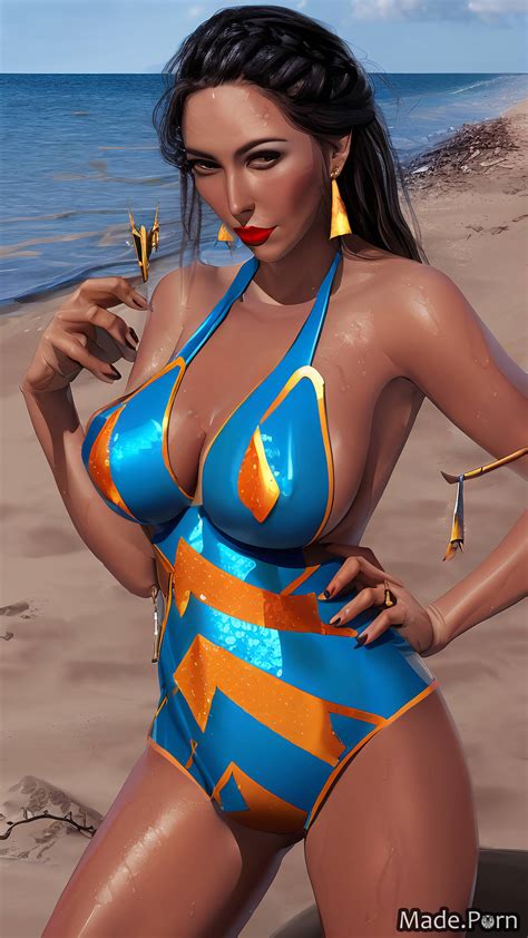 Porn Image Of Surrealism Looking At Viewer Gigantic Boobs Fisheye Long Legs Earrings Natural