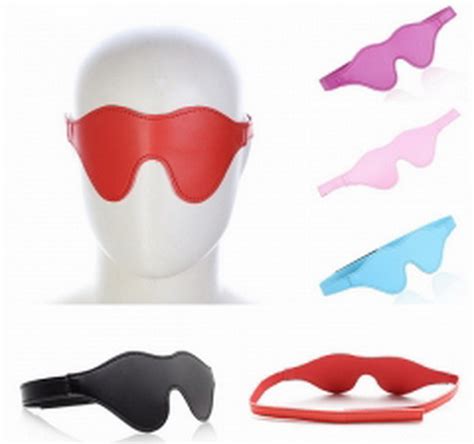Pu Eye Catching Bdsm Leather Eye Mask For Adults Bondage Games Fetish Blindfold Sm Harness Sex