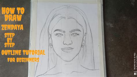 How To Draw Zendaya Step By Step Outline Tutorial For Beginners Youtube