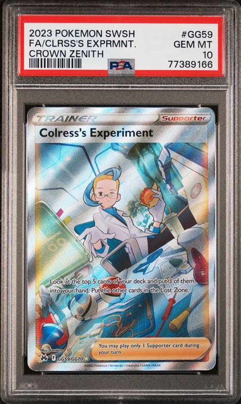 Pokemon Sword And Shield Crown Zenith Gg Full Art Colress S