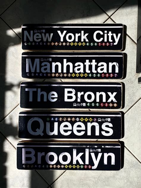 Handcrafted Queens Subway Sign: NYC Wood Decor