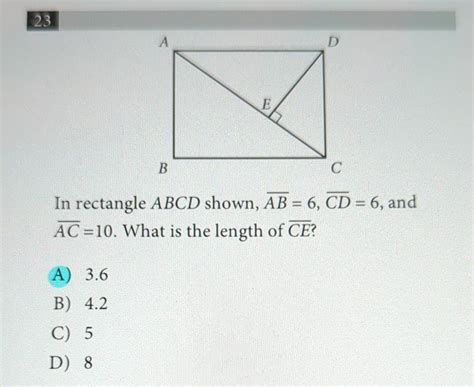 Solved In rectangle \\( A B C D \\) shown, \\( \\overline{A | Chegg.com