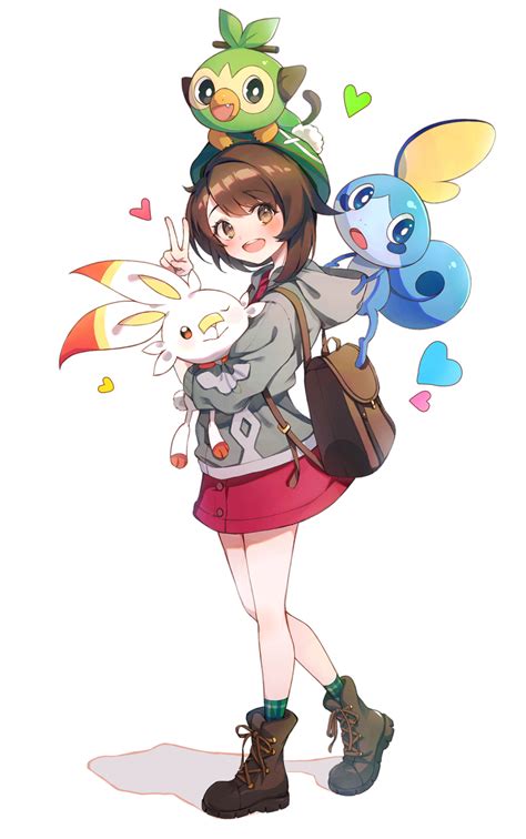 Gloria And The Starters By Lunia Pokémon Sword And Shield Know Your