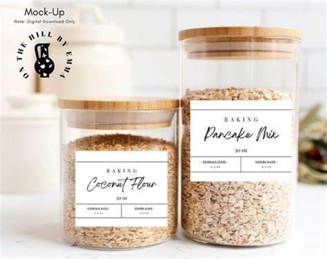 Minimalist Pantry Spice Label Template Customizable Labels Etsy Artofit