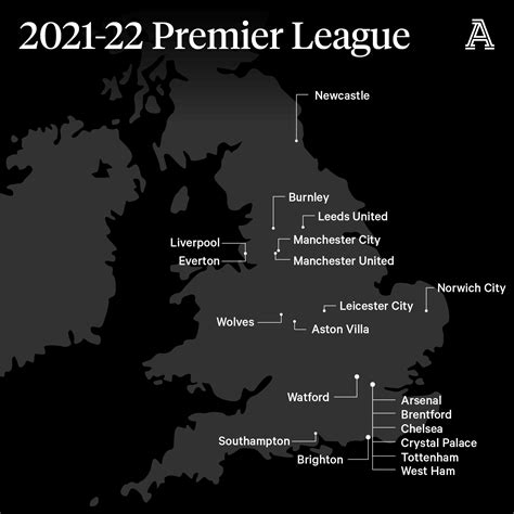 Map Of English Soccer Teams