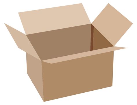 Onlinelabels Clip Art Open Cardboard Box