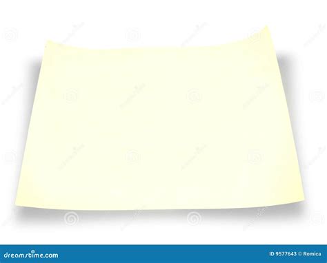 A Piece Of Yellow Paper Stock Image Image Of Copybook 9577643