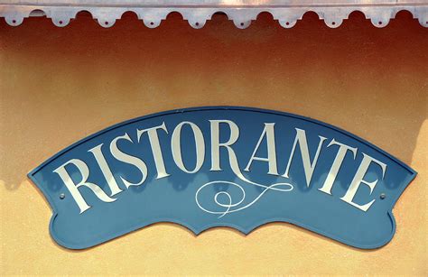 Italian Restaurant Sign With Room For Copy Space Photograph By Frank