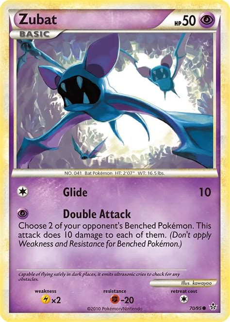 Pok Mon Heartgold Soulsilver Unleashed Card Zubat Standard