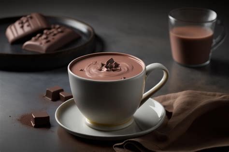 Premium Photo Mug With Luxurious Hot Chocolate With Whipped Cream