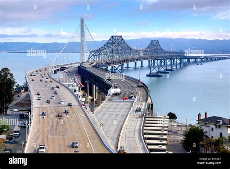 Constructing The New Bay Bridge Stock Photo Alamy