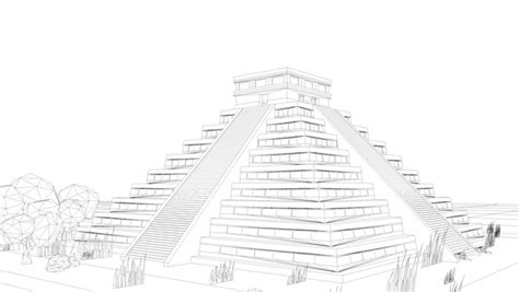 Modelo D Dibujos Animados Low Poly Chichen Itza Turbosquid