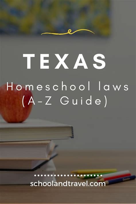 Texas Homeschool Laws A Z Guide With An Apple On Top Of Books