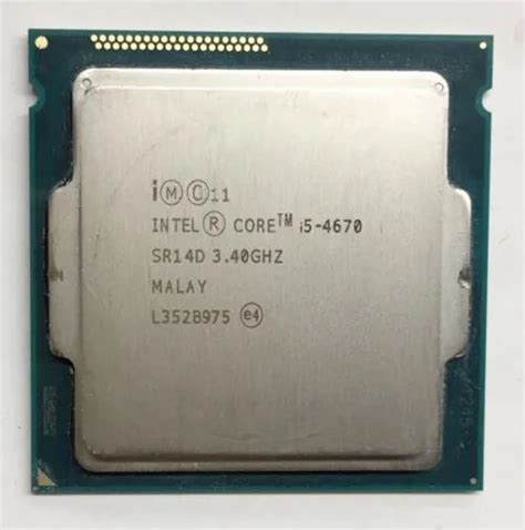 Intel Core i5 4670 3.4Ghz Processor Quad Core LGA1150 100% working ...