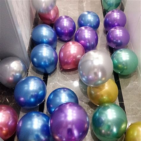 50 шт./лот, 10 дюймов, 12 дюймов, золотые, серебристые, синие ...