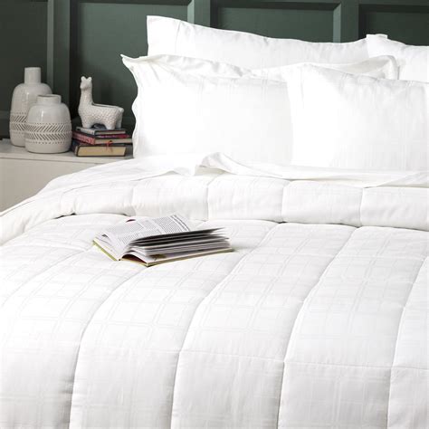 Ddecor Home Willow 500tc Cotton Jacquard Comforter Set Queen Bed White