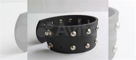 Черный кожаный браслет напульсник манжет купить в Москве | Личные вещи ...