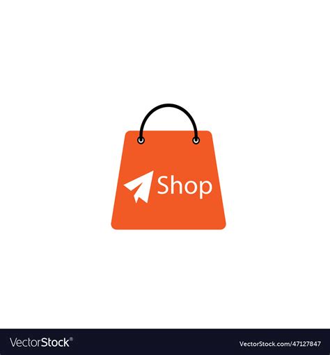 Shop Sale Shopping Bag Logo Design Symbol Vector Image