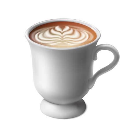 Free Vector 3d Realistic Vector Icon Illustration White Coffee Cup