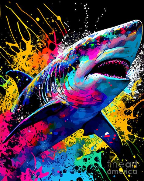 SHARK-45102, Shark Portrait Digital Art by Saif D - Fine Art America