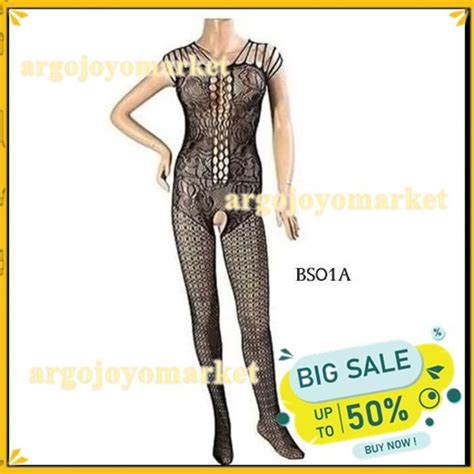 Jual Sexy Body Stocking Seksi Lingerie Jaring Open Crotch Motif Hitam Bs A Hight Class Shopee