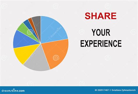 text share  experience written   white sheet stock illustration