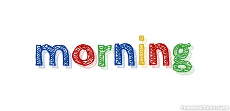 Morning Logo Free Logo Design Tool From Flaming Text