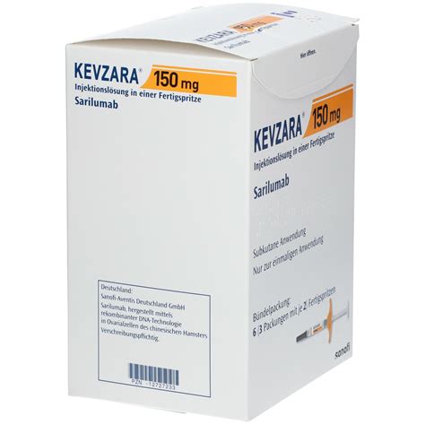 KEVZARA 150 mg Injektionslösung i e Fertigspritze 6 St mit dem E Rezept