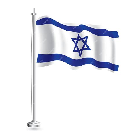 Premium Vector Israeli Flag Isolated Realistic Wave Flag Of Israel