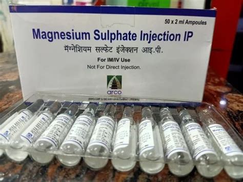 Magnesium Sulphate 2ml Injection 10 5 2 Ml Ampoules At Rs 88 Piece In