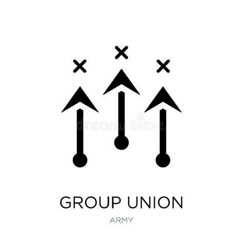 Group Union Military Strategy Icon In Trendy Design Style Group Union