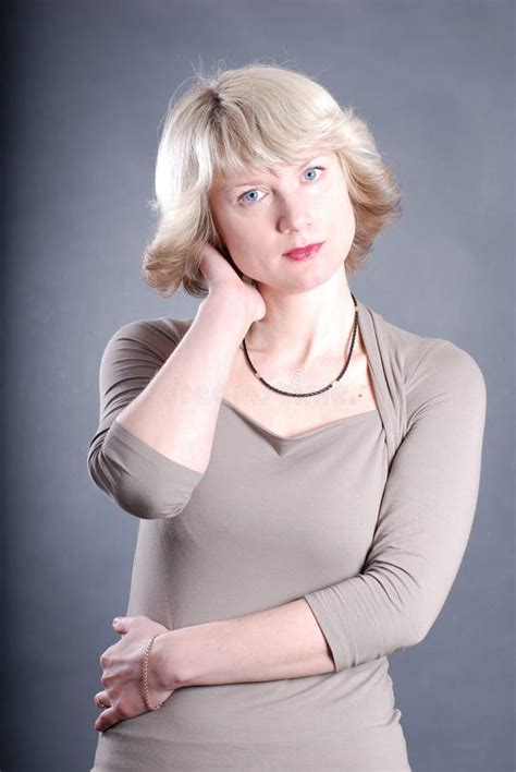 Blonde Studio Photo Stock Photo Image Of Face Shoulders 9164610
