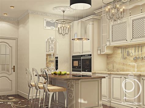 Обои на классической кухне в интерьере (97 фото) - красивые картинки и ...