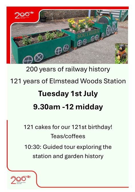 Celebrate Elmstead Woods Station's birthday - Visit Chislehurst