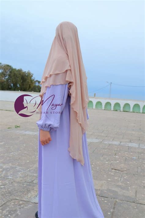 Jilbab Femme Une Pi Ce Soltana Mauve Lilas Longue Jilbab Femme Robe