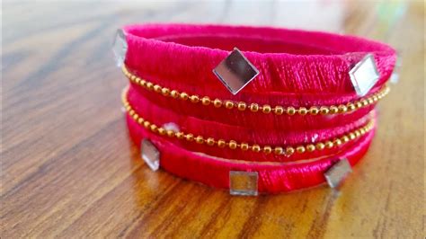 New Model Easy And Beautiful Diy Silk Thread Bangle Making At Home