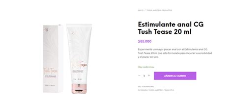 Estimulante Anal CG Tush Tease 20 Ml DIVINO PLACER