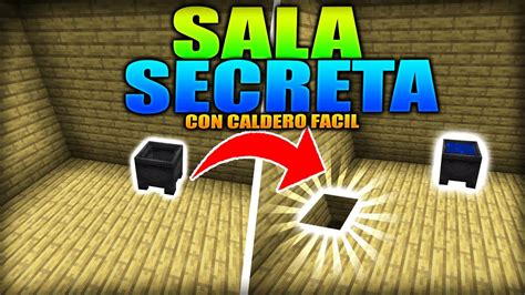 Como Hacer Una Sala Secreta Oculta En Minecraft Youtube