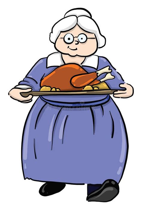 Cooking Granny Failing To Flip A Pancake Stock Vector Illustration Of