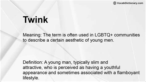 Twink Meaning - YouTube