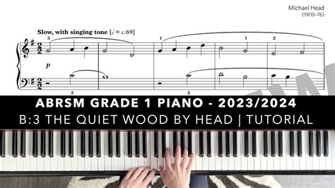 B 3 The Quiet Wood By M Head ABRSM Grade 1 Piano 2023 2024