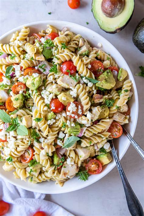 Chicken Avocado Pasta Salad Valerie S Kitchen Kif