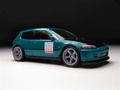 Honda Civic Eg Hot Wheels Custom Real Rubber Tires Etsy