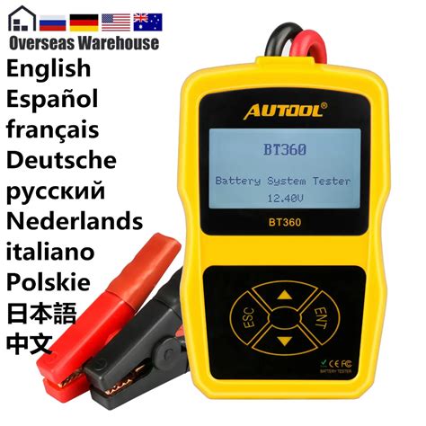 AUTOOL BT360 12 V Digitale Auto Batterij Tester voor Overstroomd AGM ...